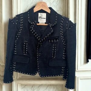 Noir Kei Ninomiya Piercing Cropped Jacket – Size S – Excellent Condition